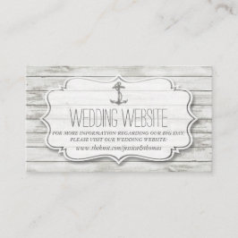 Nautical Whitewusal Wood Beach Wedding Collection Begleitkarte