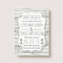Nautical Whitewusal Wood Beach Wedding Collection Save The Date