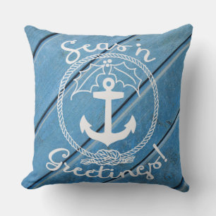 Nautical Wood   Seas 'n Grüße   Urlaub Kissen