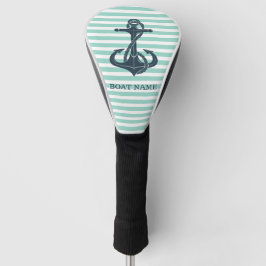 Nautik, Anker, Minze grüne Streifen Golf Headcover