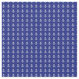 Nautik Blau und Weiß Stoff