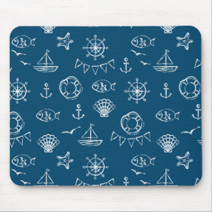 Nautikkühl Zeichnend Muster 2 Mousepad