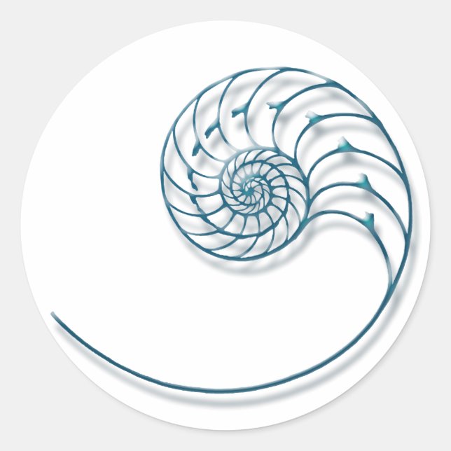 Nautilus 2 runder aufkleber (Vorderseite)