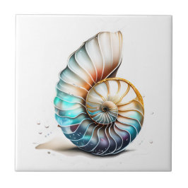 Nautilus 3D iridescent Mutter Perlstrandstrasse Mu Fliese