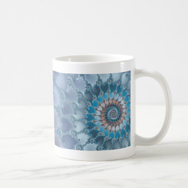 Nautilus - Fraktal-Kunst Kaffeetasse (Rechts)