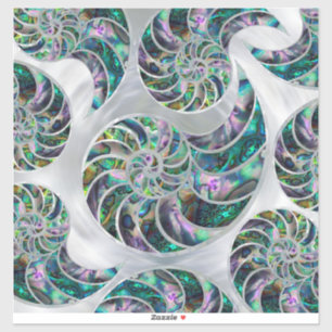 Nautilus Muschel Abalone und Pearl Aufkleber