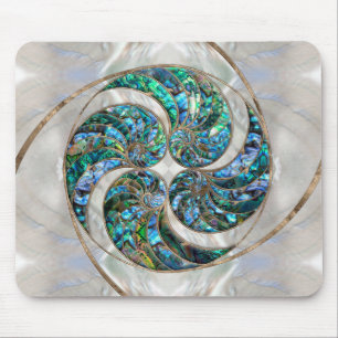 Nautilus Muschel - Abalone und Pearl Mousepad