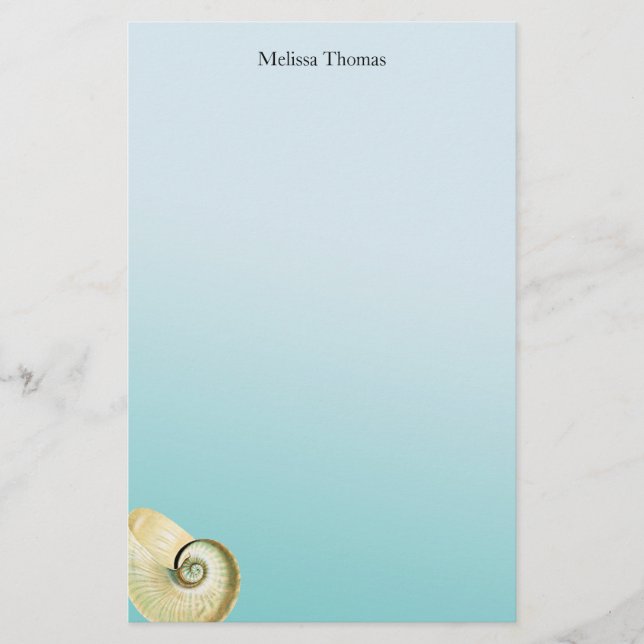 Nautilus-Muschel Briefpapier (Vorderseite)