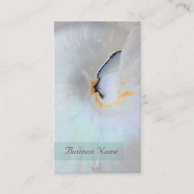Nautilus Muschel Business Card Visitenkarte (Vorderseite)