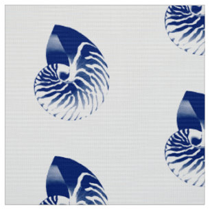 Nautilus-Muschel - Marineblau und -WEISS Stoff