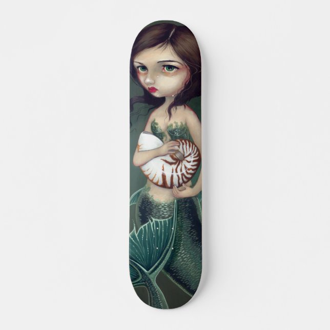 Nautilus-Muschel-MeerjungfrauSkateboard Skateboard (Vorne)