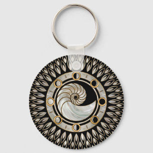 Nautilus-Muschel - Mondphasen Schlüsselanhänger