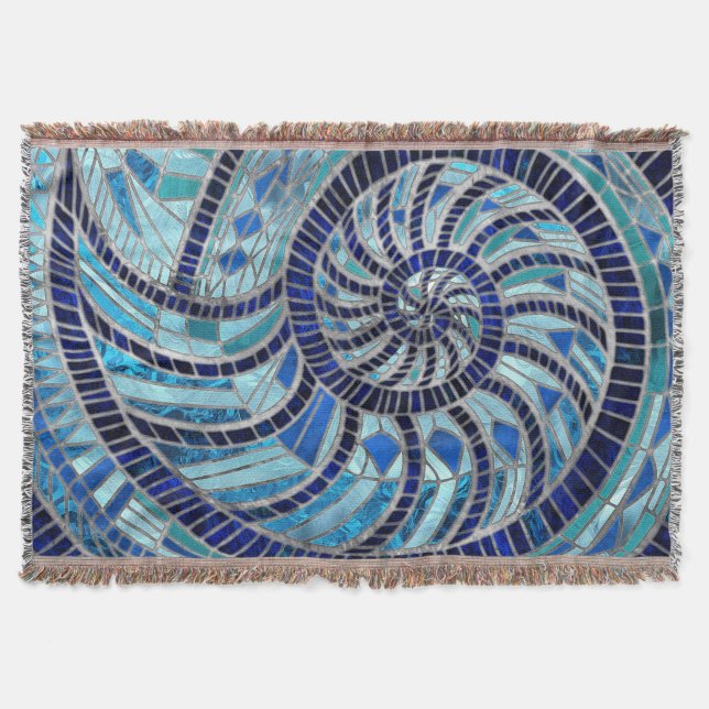 Nautilus-Muschel-Mosaikkunst Decke (Vorderseite)
