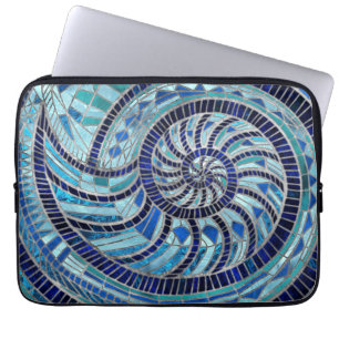 Nautilus-Muschel-Mosaikkunst Laptopschutzhülle
