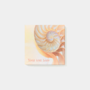 Nautilus-Muschel nach dem IT Post-it Klebezettel