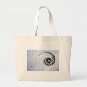 Nautilus Muschel Swirl Minimalistisch Tote Bag Jumbo Stoffbeutel