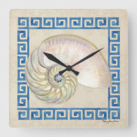 Nautilus Muschel Wasserfarbe Griechischer Schlüsse