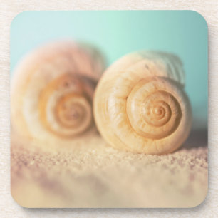 Nautilus-Muscheln auf Strand Untersetzer