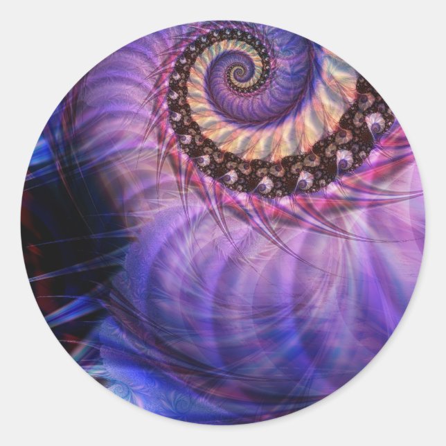Nautilus Runder Aufkleber (Vorderseite)