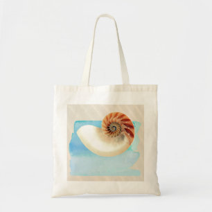 Nautilus Seashell und Sand Tragetasche