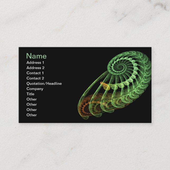 Nautilus-Visitenkarte Visitenkarte (Vorderseite)