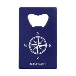 Nautique boussole étoile marine bleu personnalisé