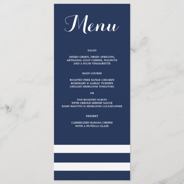 Nautique | Menu (Devant)