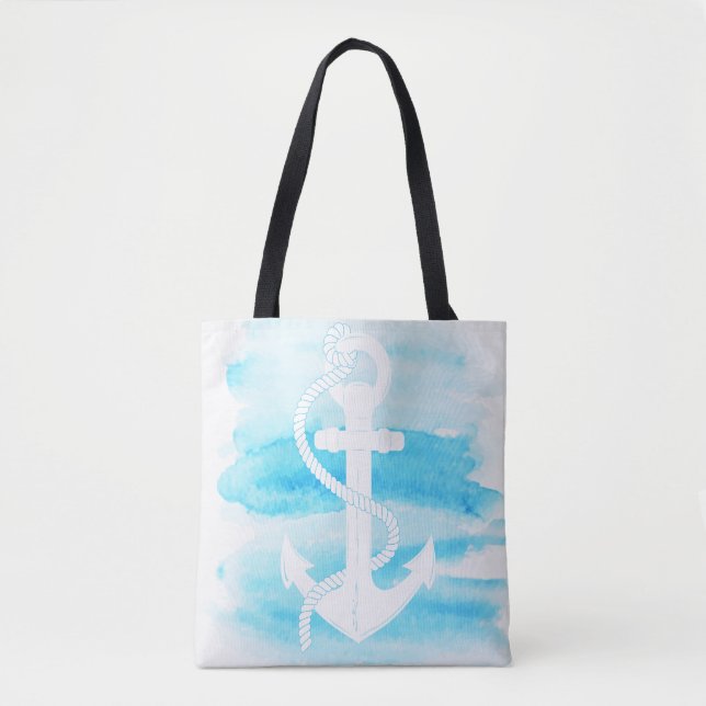 Nautisch - Aquarell-Anker (1) - alle Wahlen Tasche (Vorderseite)