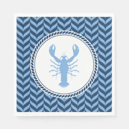 Nautisch Blaue Hummer Küste  Serviette