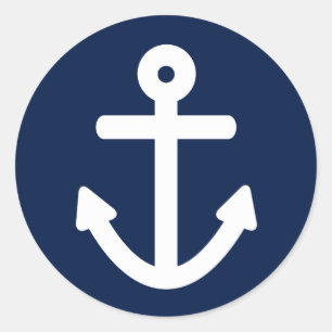 nautisch runder aufkleber