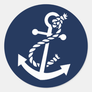 nautisch runder aufkleber