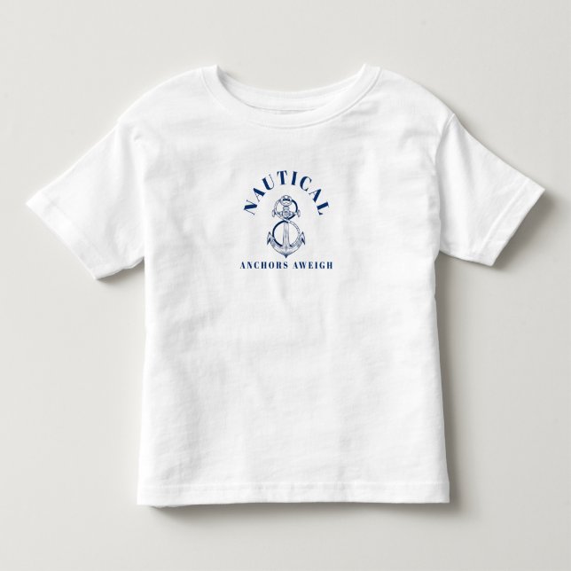 NAUTISCHE ANCHOREN ERREICHEN KLEINKIND T-SHIRT (Vorderseite)