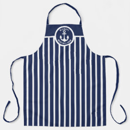 Nautische Anker und Streifen Mess Hall Crew Schürze