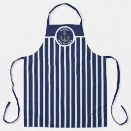 Nautische Anker und Streifen Mess Hall Crew Schürze