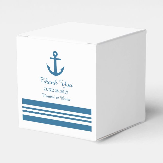 Nautische Ankerboxen Gastgeschenk Hochzeit Geschenkschachtel (Vorderseite)