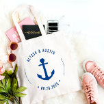 Nautische AnkerEDITABLE Gastgeschenk Hochzeit Tasc Tragetasche<br><div class="desc">Eine einfach bezaubernde,  personalisierte Tasche,  die sowohl stilvoll als auch funktional ist. Vollständig bearbeitbare Farbe,  einschließlich der Herzfarbe. Design © Berry Berry Sweet. Besuchen Sie unsere Website www.berryberrysweet.com für passende Artikel und stilvollere Designs.</div>