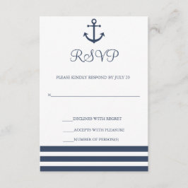 Nautische Ankerkarte und Streifenkarte für die Hoc RSVP Karte