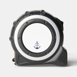 Nautische Ankernacht blaues weißes Paar monogramm Maßband