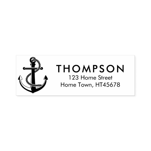 Nautische AnkerRücksendeadresse Permastempel (Design)