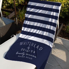 Nautische Ankerstreifenmonographie Strandtuch