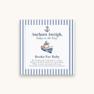 Nautische Aquarell-Anker-Baby-Party Begleitkarte