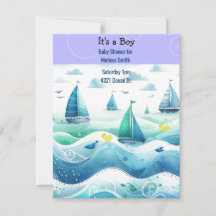 Nautische Babyparty-Einladung für Jungen