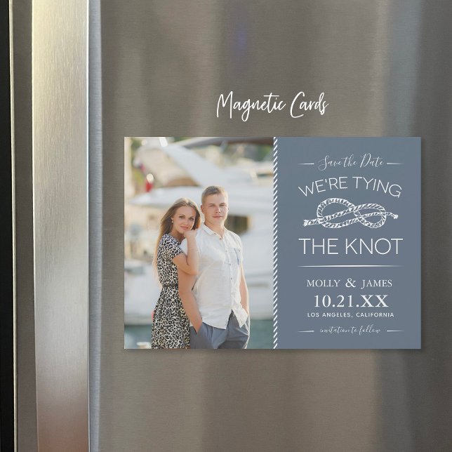 Nautische Bindung des Knotens-Fotos Speichern Sie  Magneteinladung (Von Creator hochgeladen)