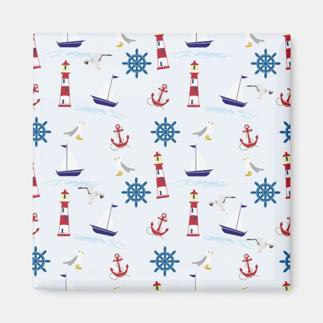 Nautische Collage Magnet (Vorne)