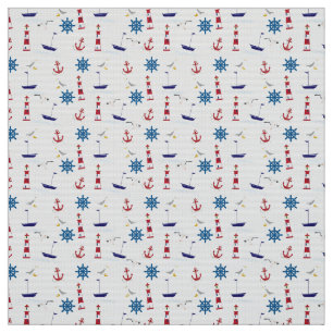 Nautische Collage Stoff