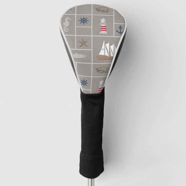 Nautische Darstellung Golf Headcover (Vorderseite)