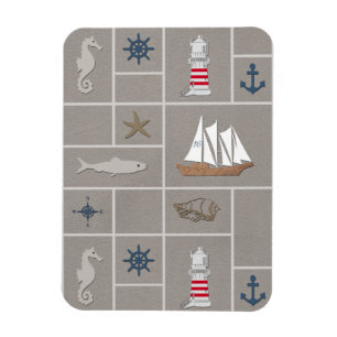 Nautische Darstellung Magnet