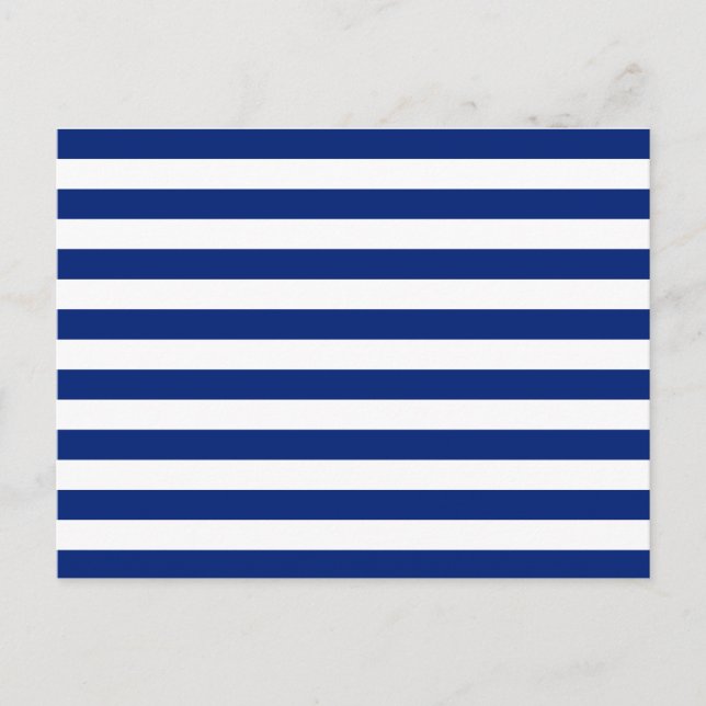 Nautische Dekoration der Navy Stripes Postkarte (Vorderseite)