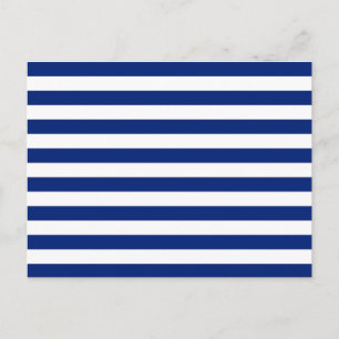 Nautische Dekoration der Navy Stripes Postkarte