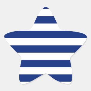 Nautische Dekoration der Navy Stripes Stern-Aufkleber